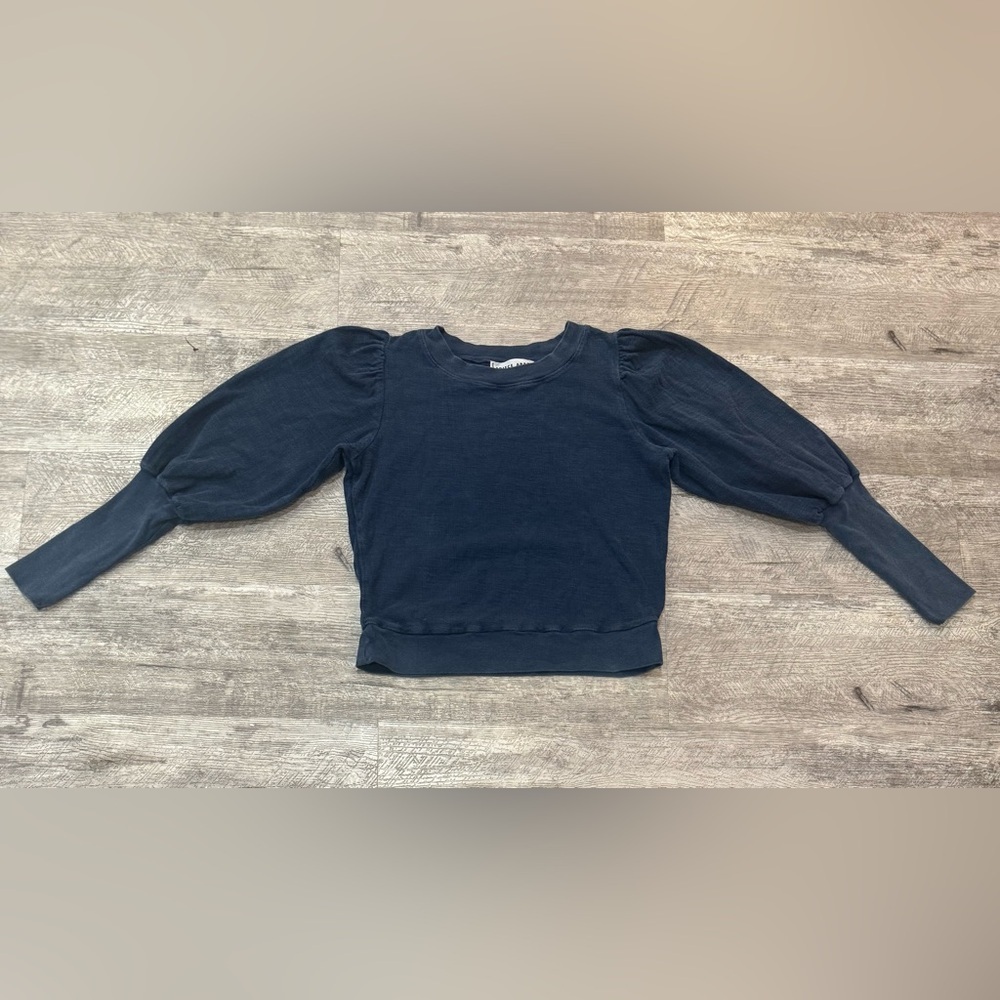 Apiece Apart Denim Blue Cotton Top - Picture 2 of 8